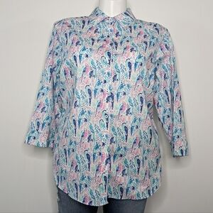 Foxcroft Multicolor Button Down Shirt